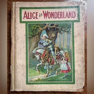 Alice in Wonderland Antique 1903 McLoughlin Brothers Knight Cover vintage book